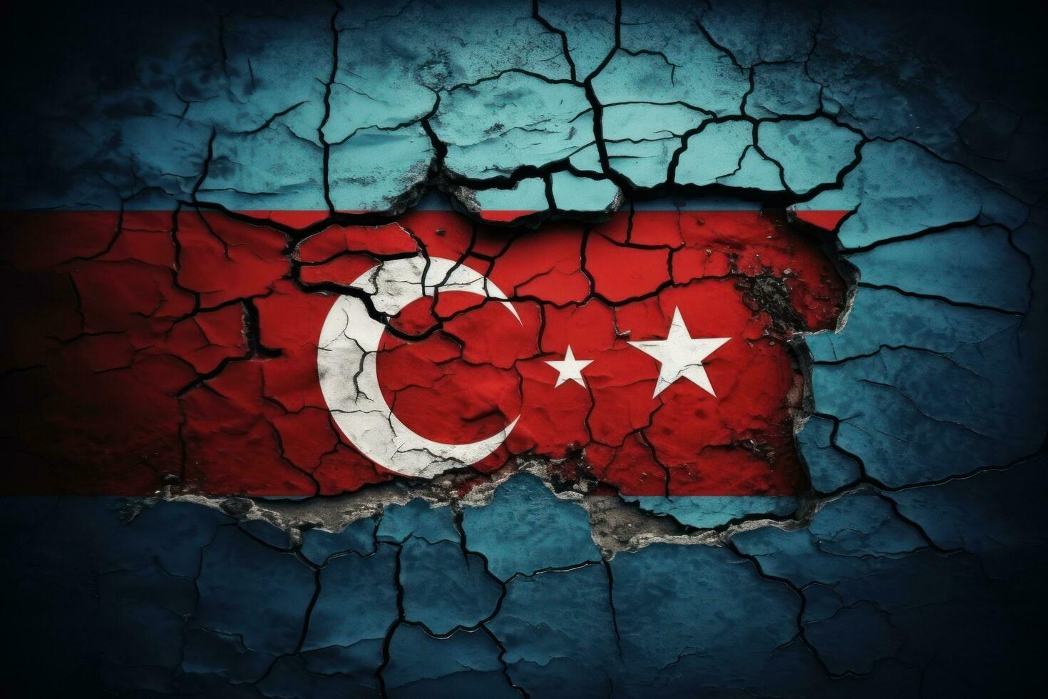 turc drapeau nationale Contexte photo
