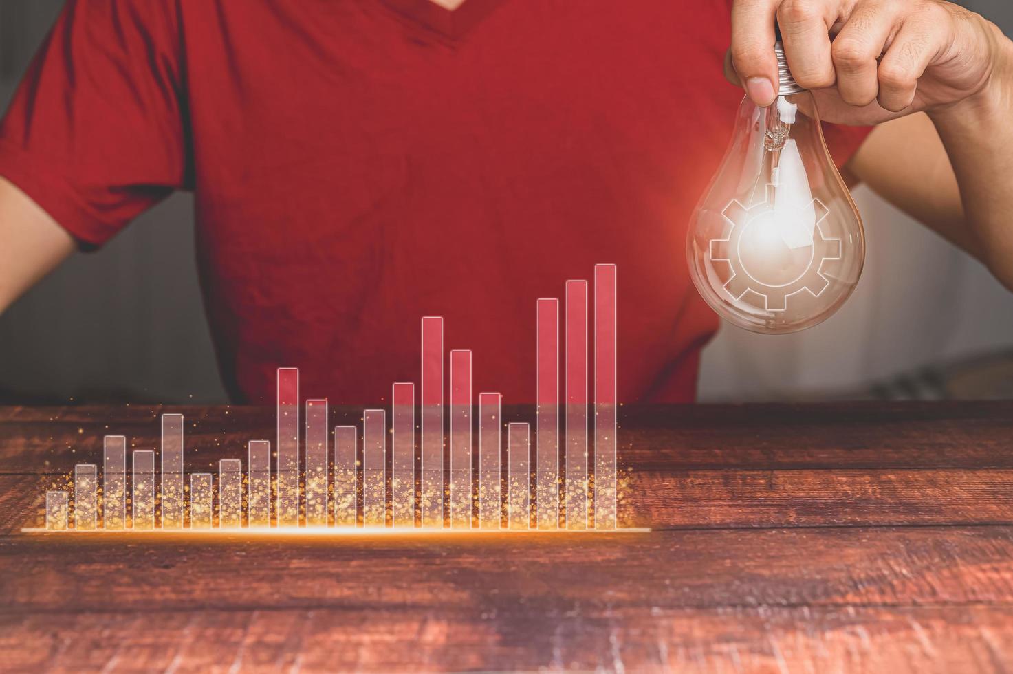 concept de gens d'affaires investissant dans les actions et la croissance des revenus illustration 3d photo