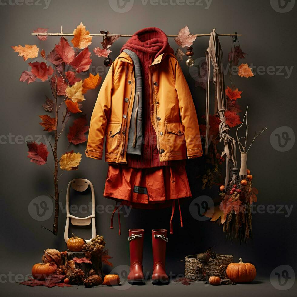 l'automne saison vêtements haute qualité ai généré image photo