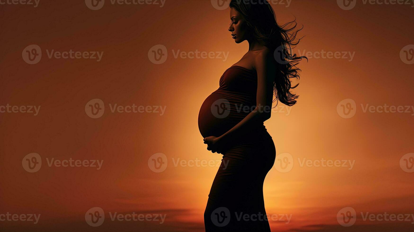 silhouette de Enceinte femme photo