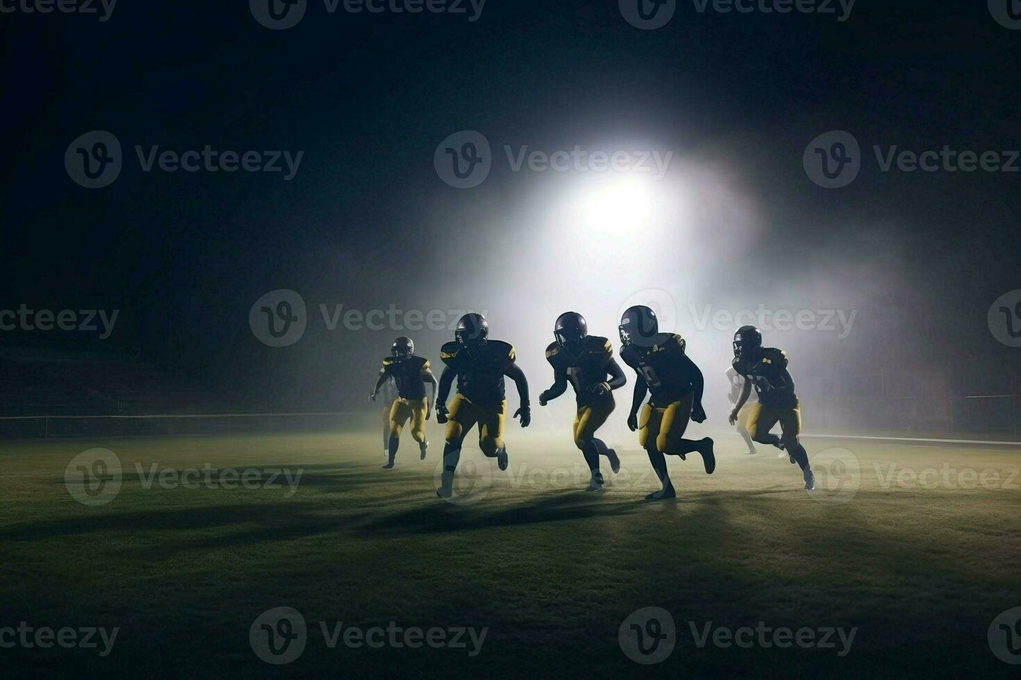 américain Football joueurs mouvement. produire ai photo