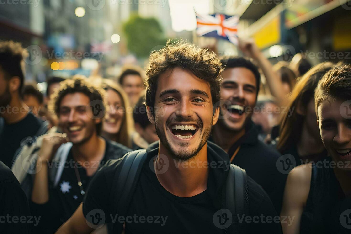 Nouveau zélande Football Ventilateurs célébrer une la victoire photo