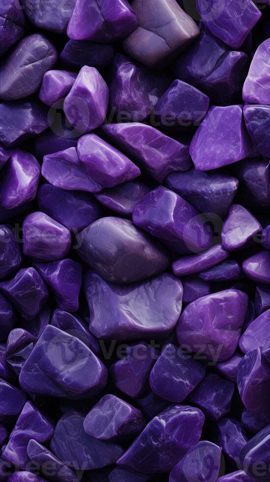 galets des pierres Contexte avec violet tonique. ai généré photo