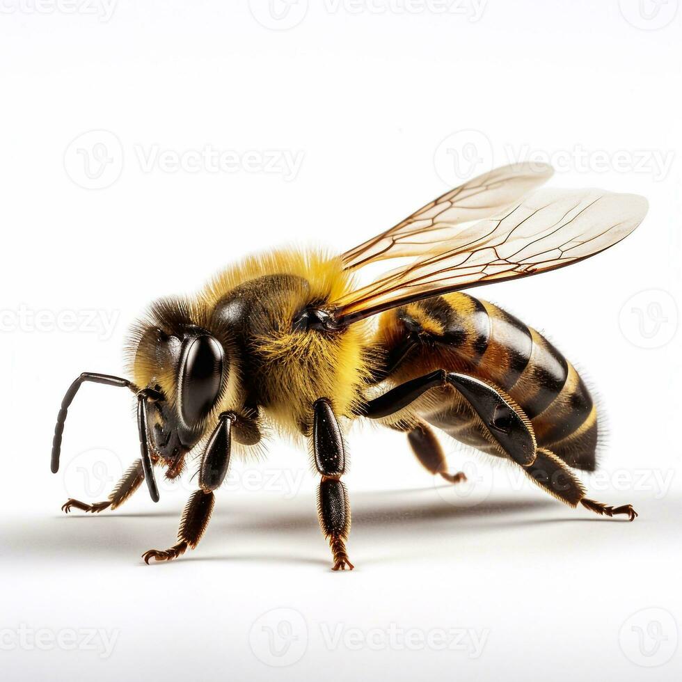 magnifique sauvage bête abeille à la recherche vers l'avant est montré dans plein longueur, ai généré photo