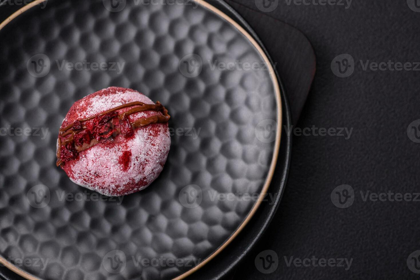 délicieux sucré coloré mochi desserts ou la glace crème avec riz pâte et garnitures photo