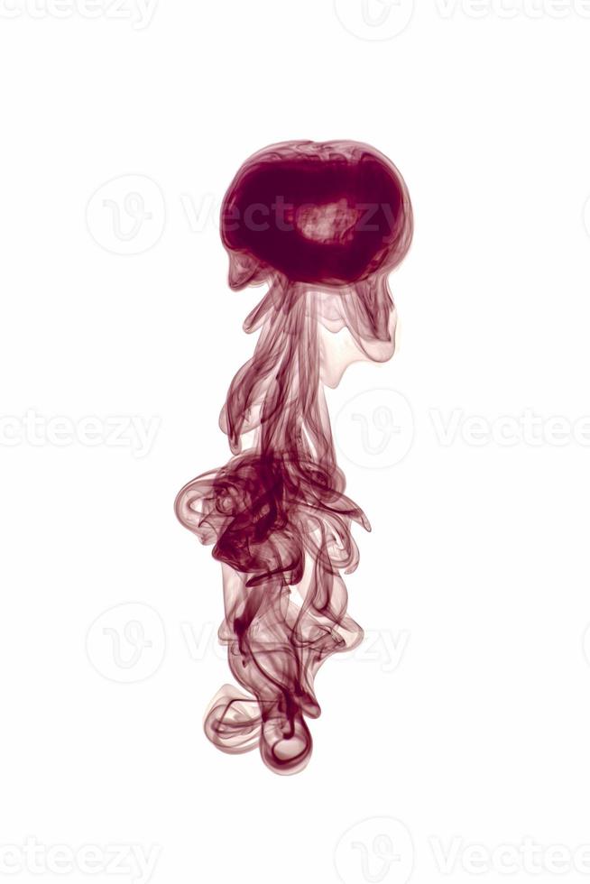 méduse fumée, arrière-plan méduse pour la conception ou le motif artistique, vague de fumée colorée abstraite, vraie photo. photo