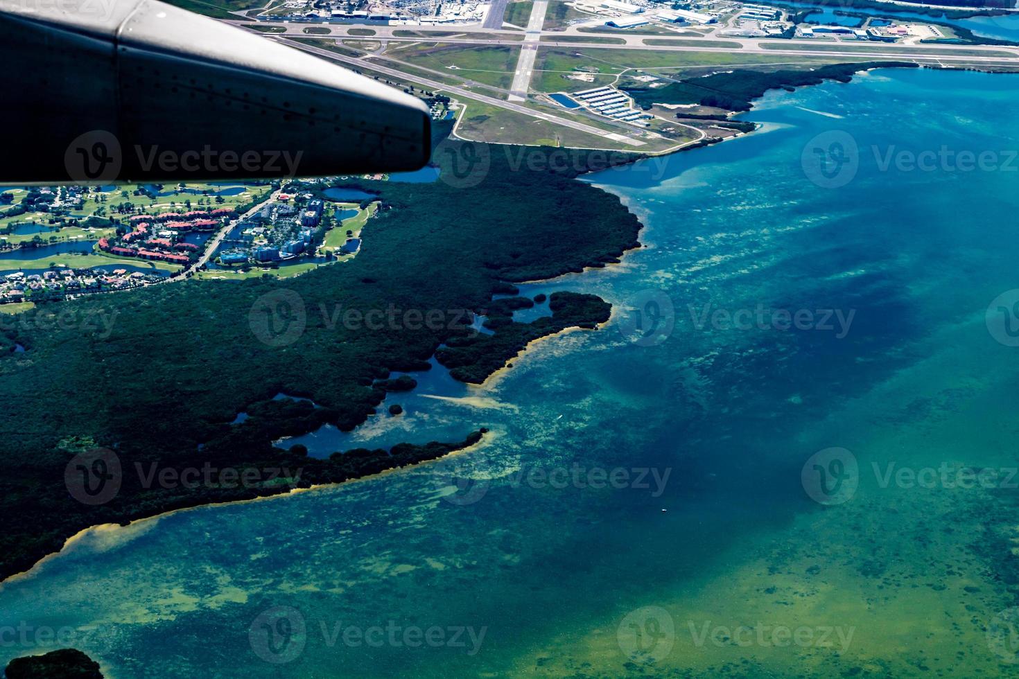 Tampa de l'air lors de l'atterrissage, Tampa, Floride, États-Unis photo