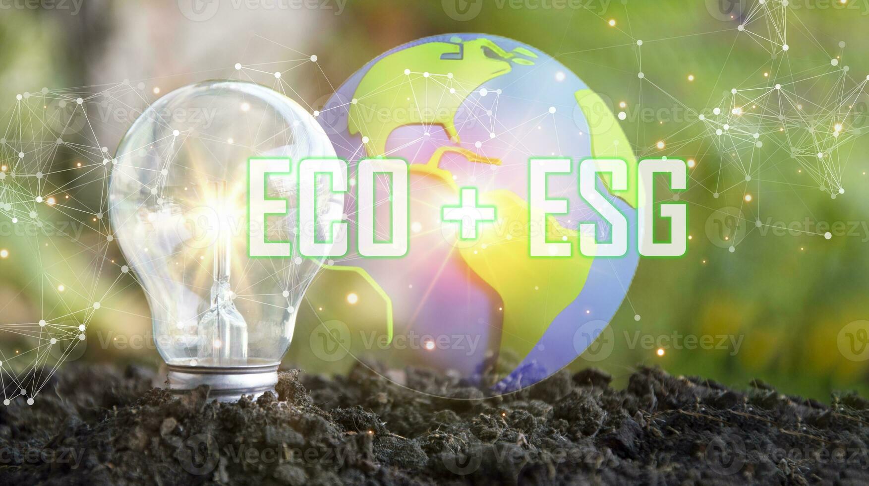 concept, l'intégration de éco et esg systèmes photo