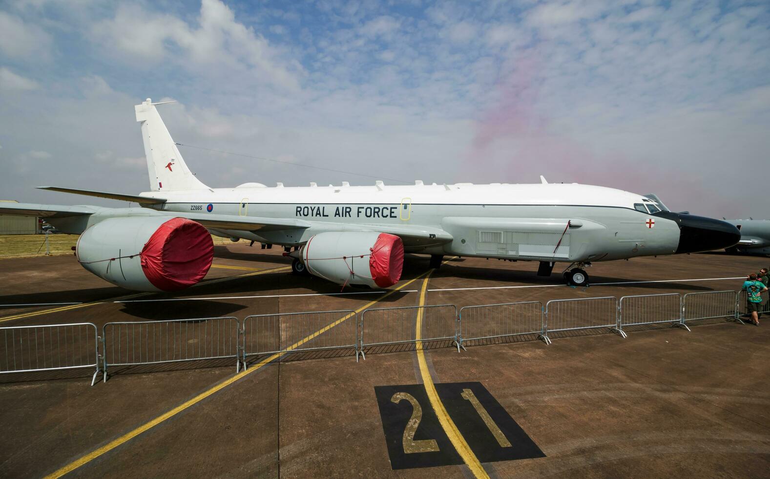 Royal air Obliger Boeing rc-135w rivet mixte zz665 reconnaissance avion statique afficher à riat Royal international air tatouage 2018 salon de l'aéronautique photo