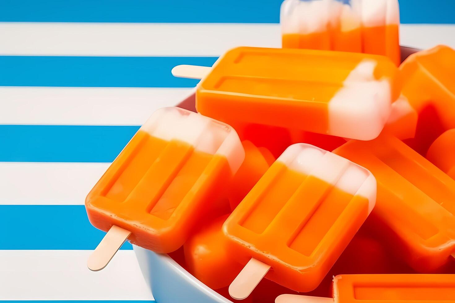 popsicle la glace crème sur blanc place Haut vue ai génératif image photo