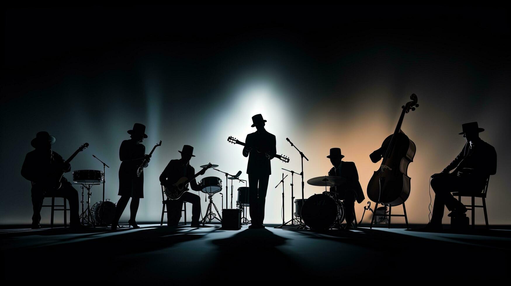 silhouettes de la musique artistes photo