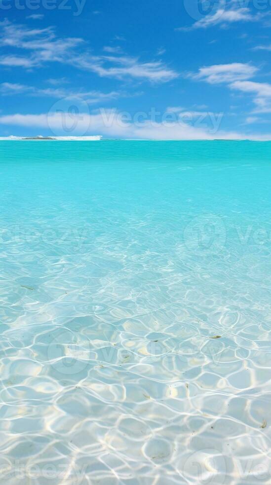 tropical plage avec blanc le sable et turquoise mer l'eau ai généré photo