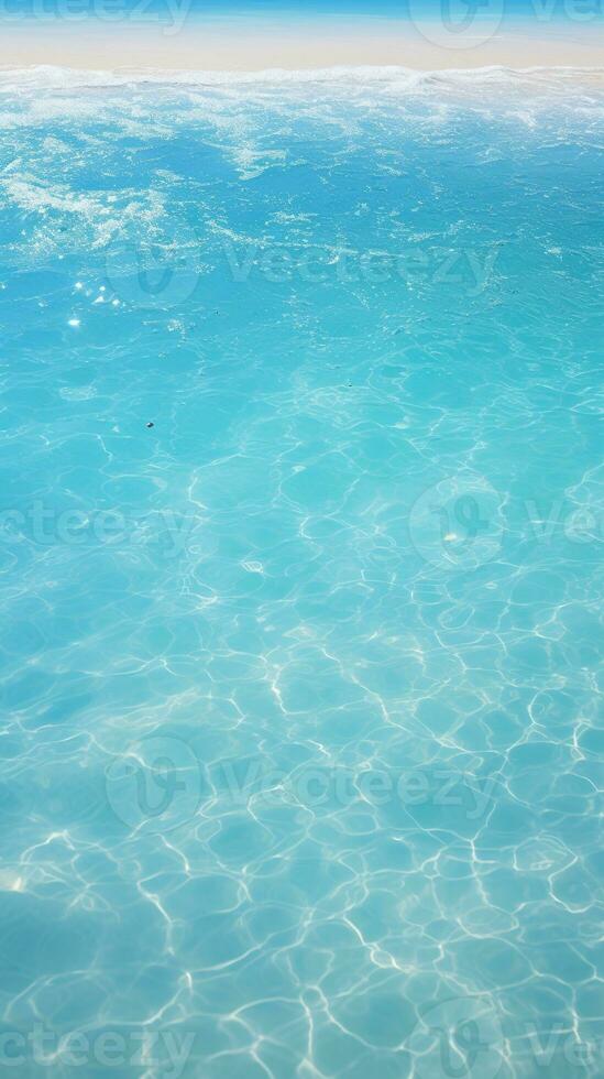 tropical plage avec blanc le sable et turquoise mer l'eau ai généré photo