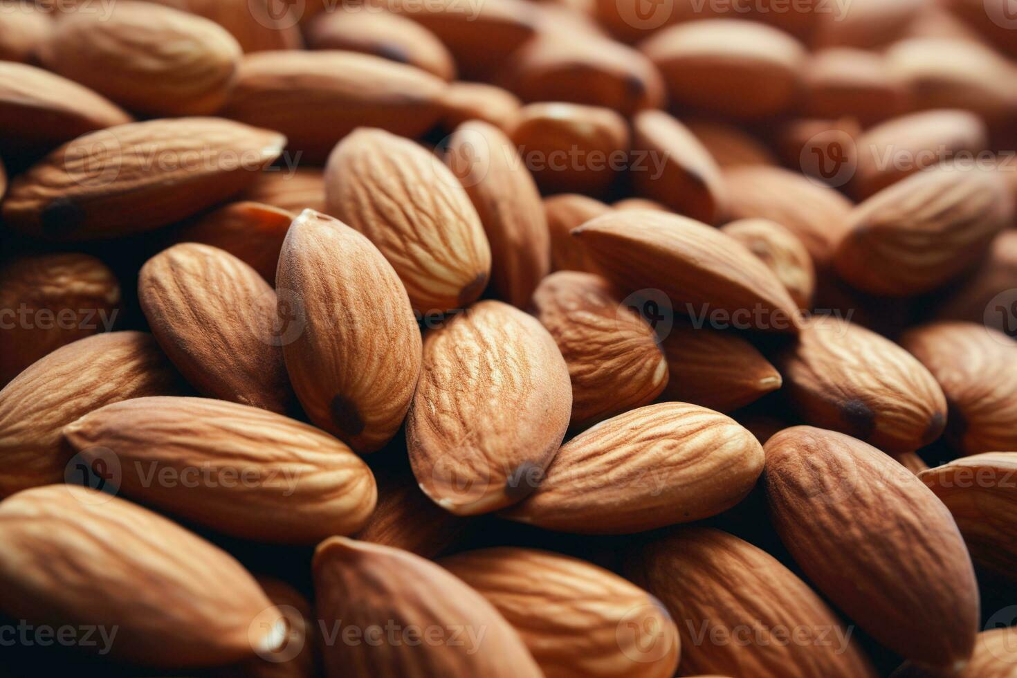 proche en haut de amandes pour Contexte ai génératif photo