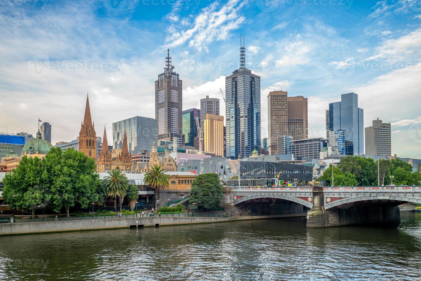 Horizon de la ville de Melbourne à Victoria, Australie photo