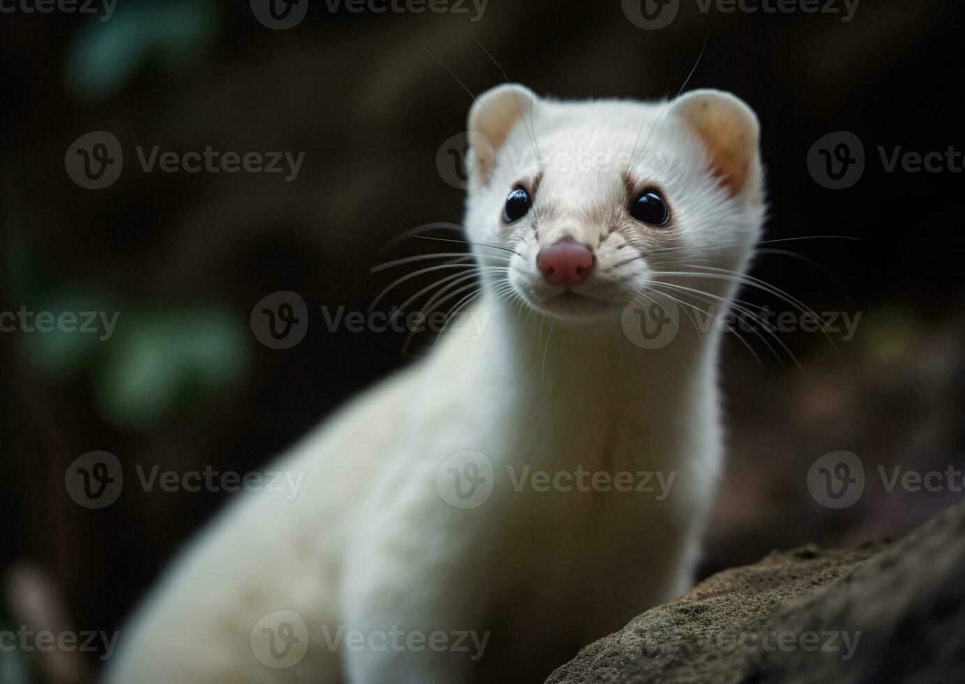 mignonne mammifère séance, en regardant, à la recherche à caméra, duveteux fourrure, espiègle généré par ai photo