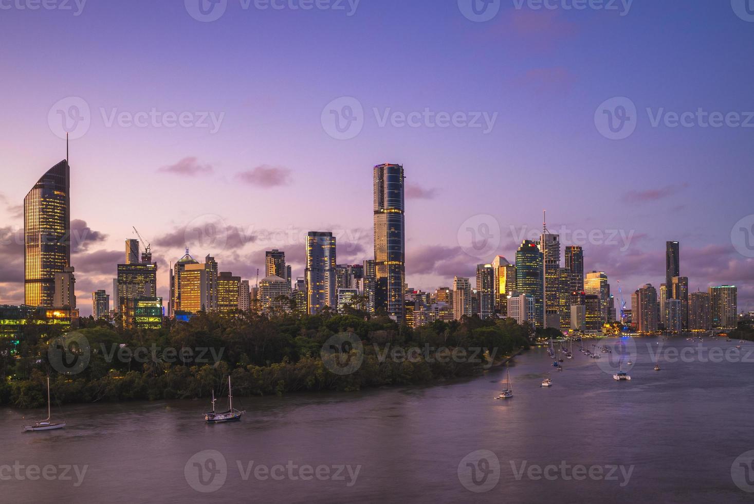 Horizon de Brisbane dans le Queensland, Australie photo
