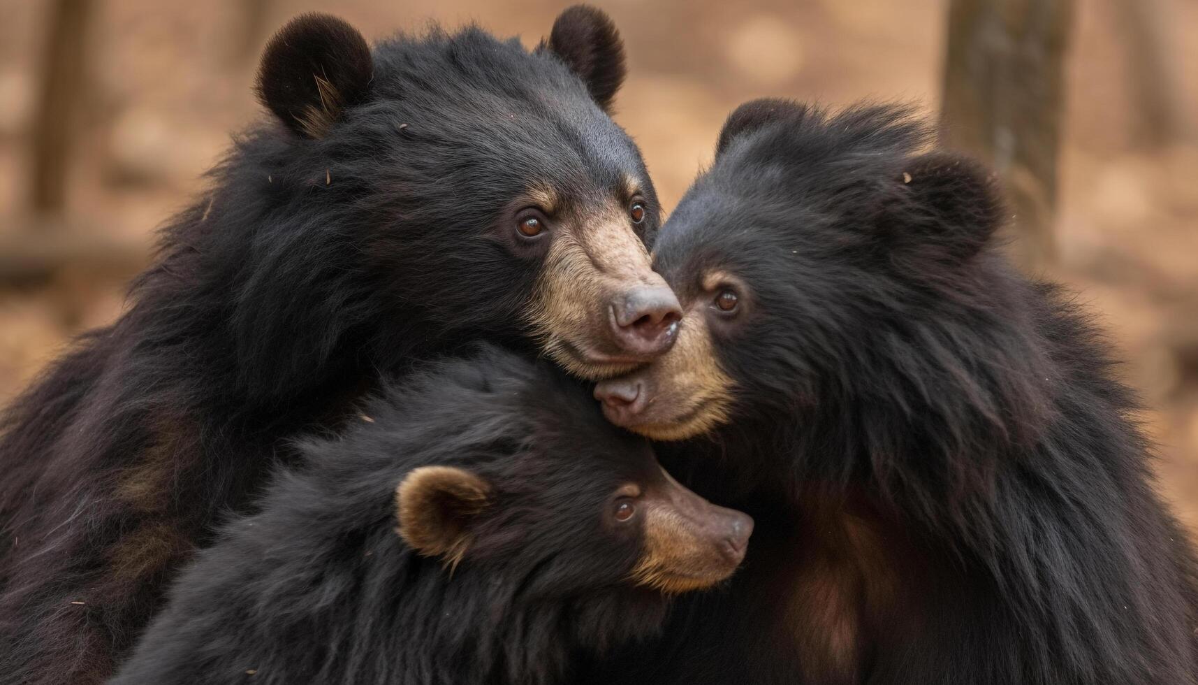 mignonne mammifère séance dans le forêt, à la recherche à caméra ludique généré par ai photo