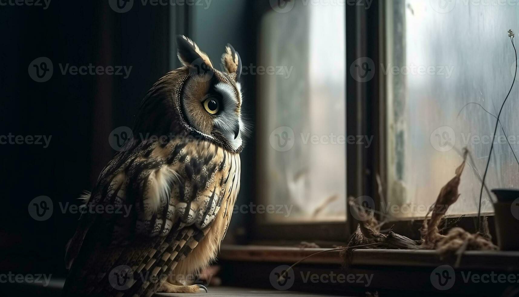 une mignonne faucon se percher sur une bifurquer, regarder à le caméra généré par ai photo