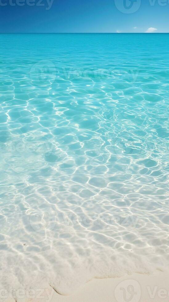 tropical plage avec blanc le sable et turquoise mer l'eau ai généré photo