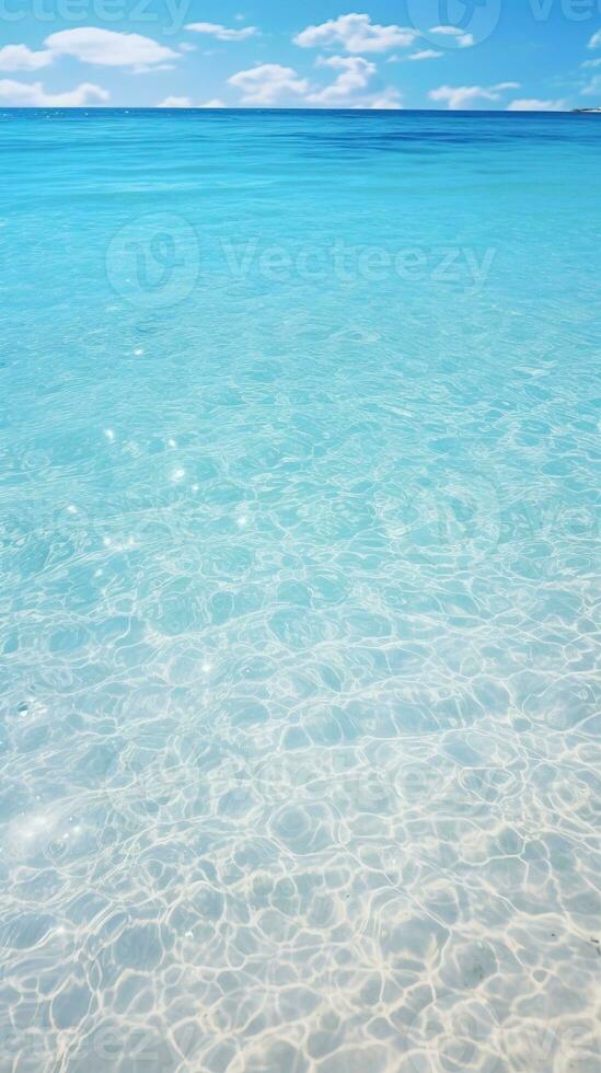 tropical plage avec blanc le sable et turquoise mer l'eau ai généré photo