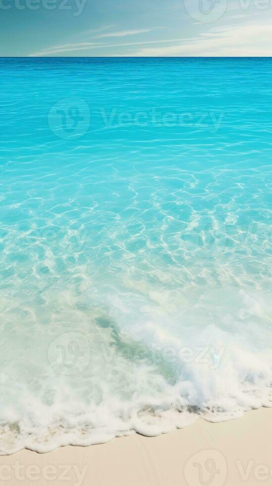 tropical plage avec blanc le sable et turquoise mer l'eau ai généré photo