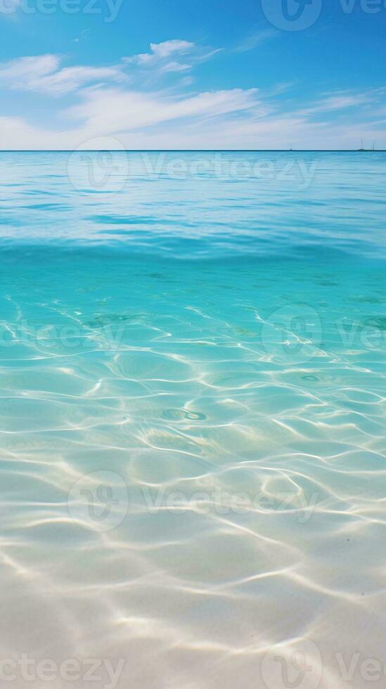 tropical plage avec blanc le sable et turquoise mer l'eau ai généré photo