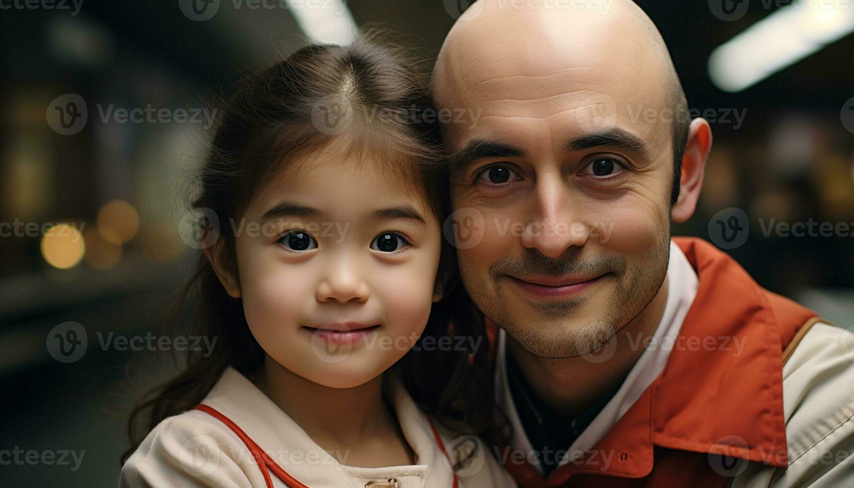 souriant famille, un enfant, bonheur, de bonne humeur l'amour généré par ai photo