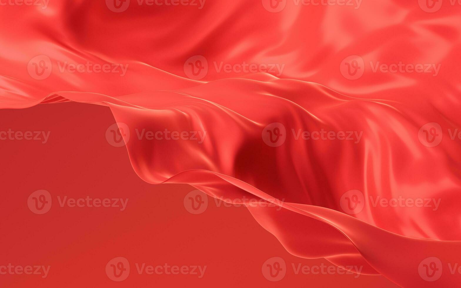 écoulement rouge tissu arrière-plan, 3d le rendu. photo