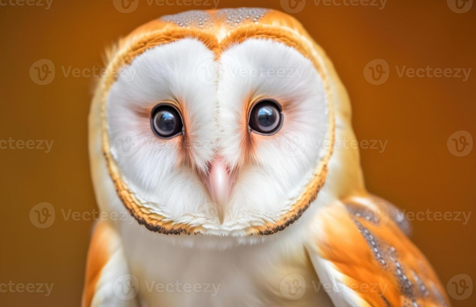 proche en haut de une Grange hibou. génératif ai. photo