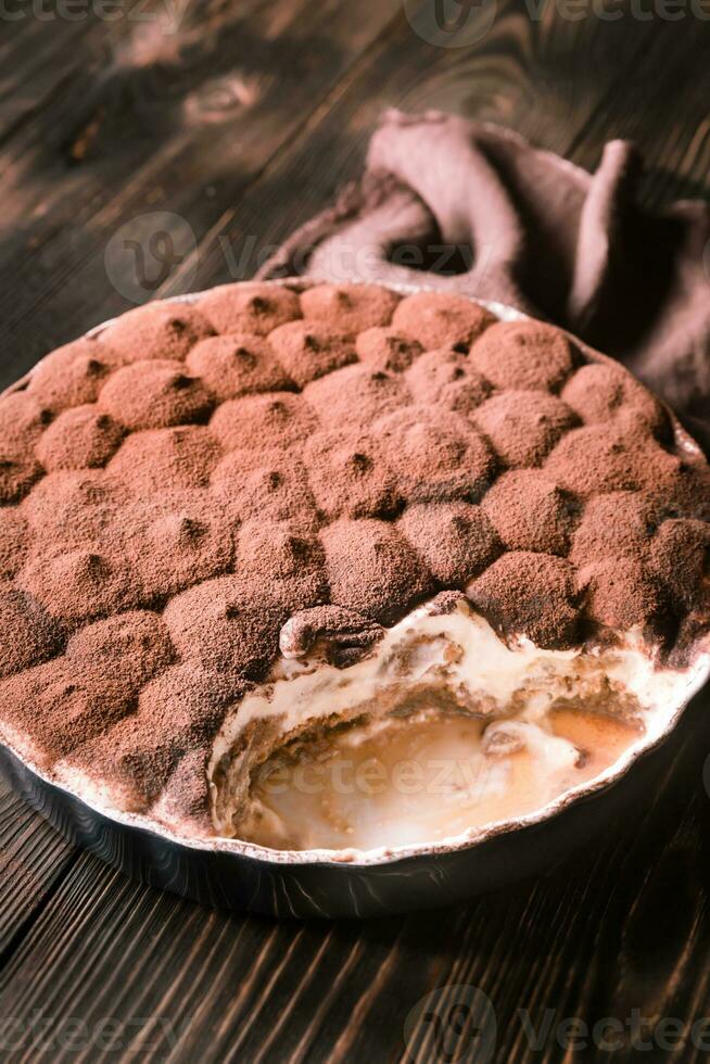 tiramisu dans cuisson plat photo