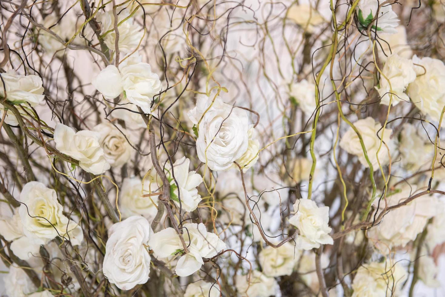 décoration de fleurs de mariage blanc photo