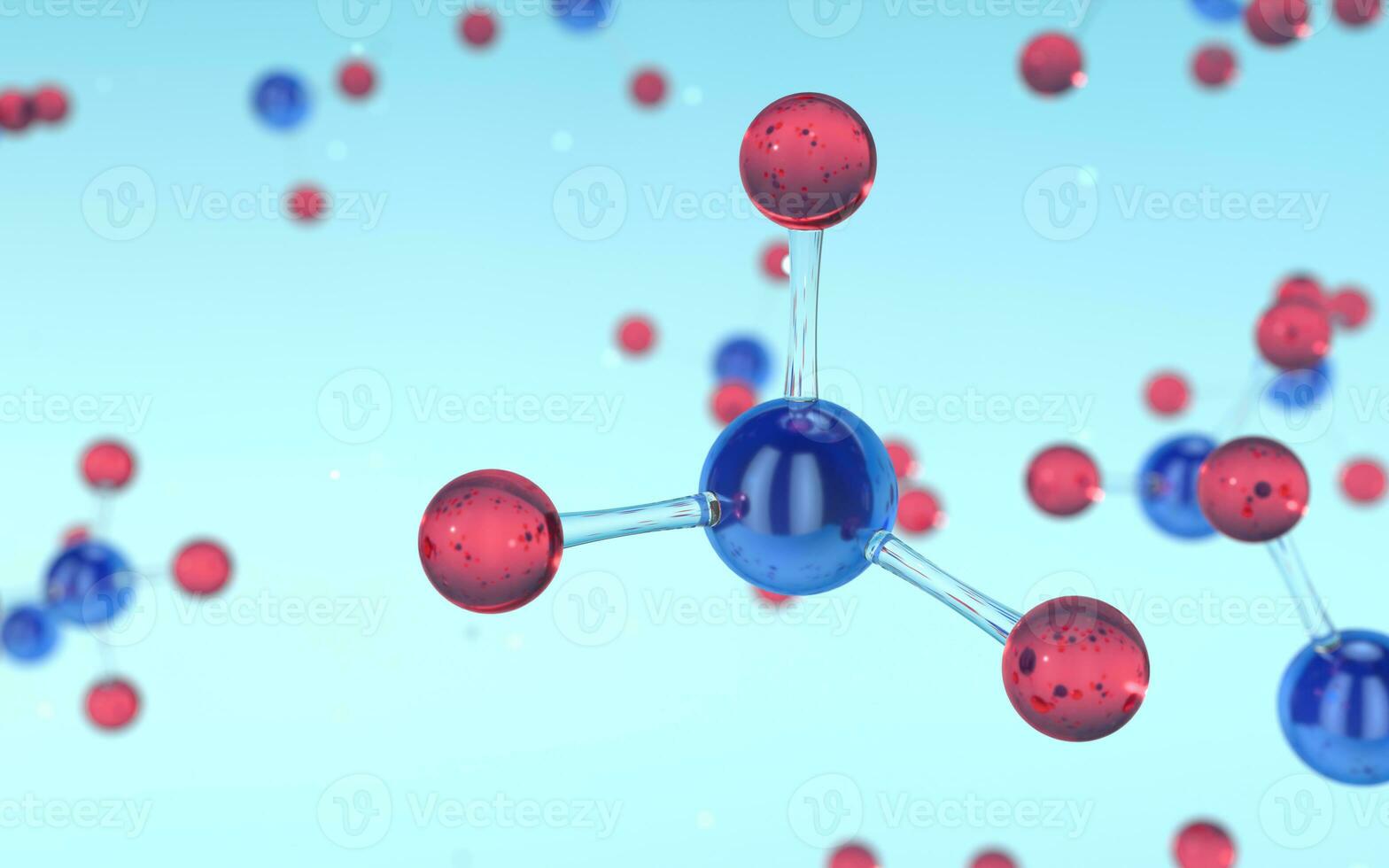 molécule structure, biotechnologie concept, 3d le rendu. photo