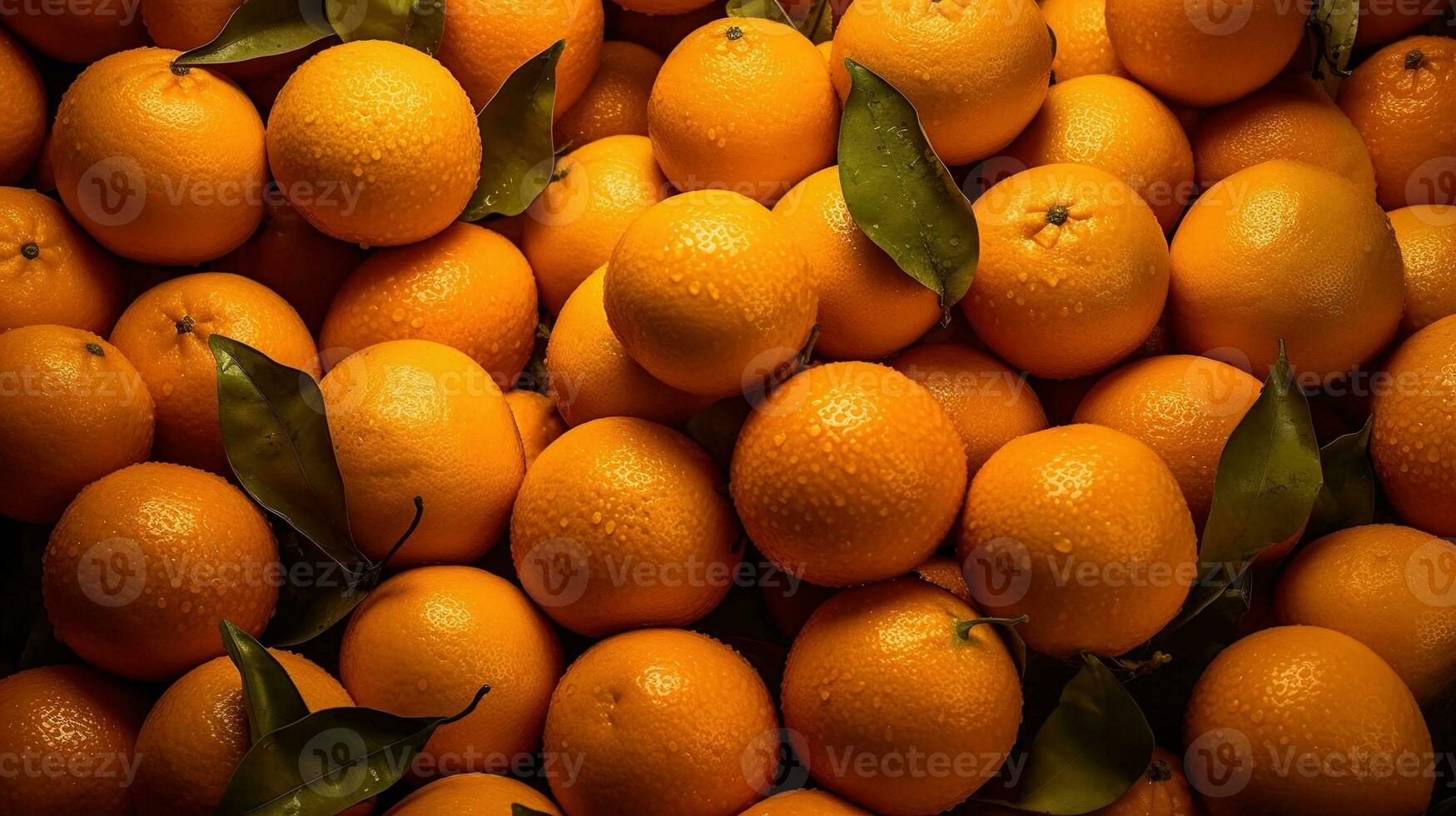 réaliste photo de une bouquet de des oranges. Haut vue fruit paysage. ai généré