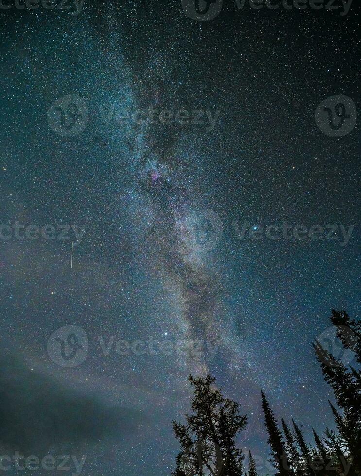 laiteux façon galaxie avec étoilé dans le nuit ciel photo