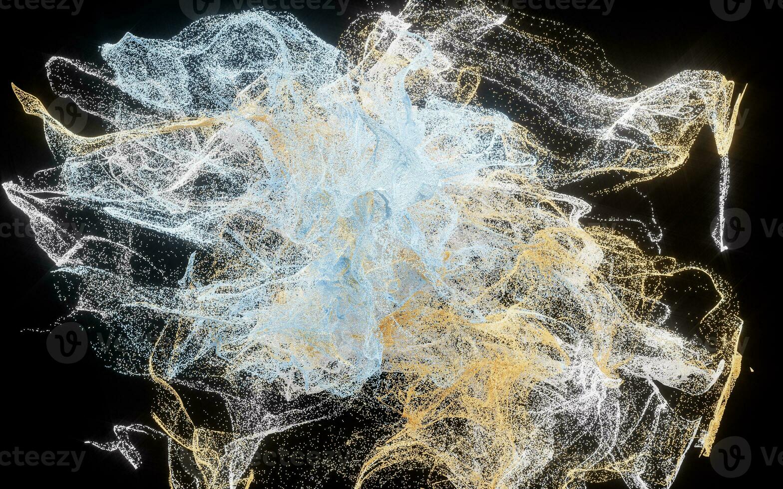 vague modèle particules, abstrait particule arrière-plan, 3d le rendu. photo