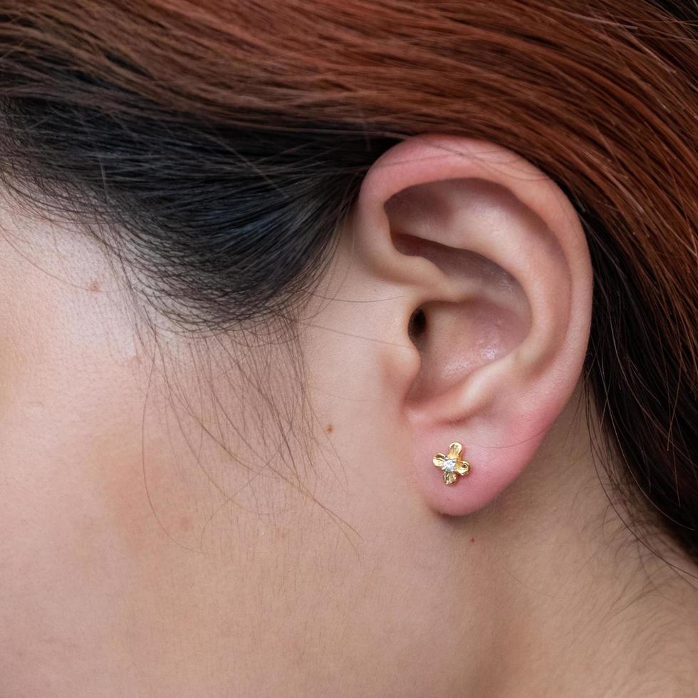 boucles d'oreilles diamant or 9 carats photo