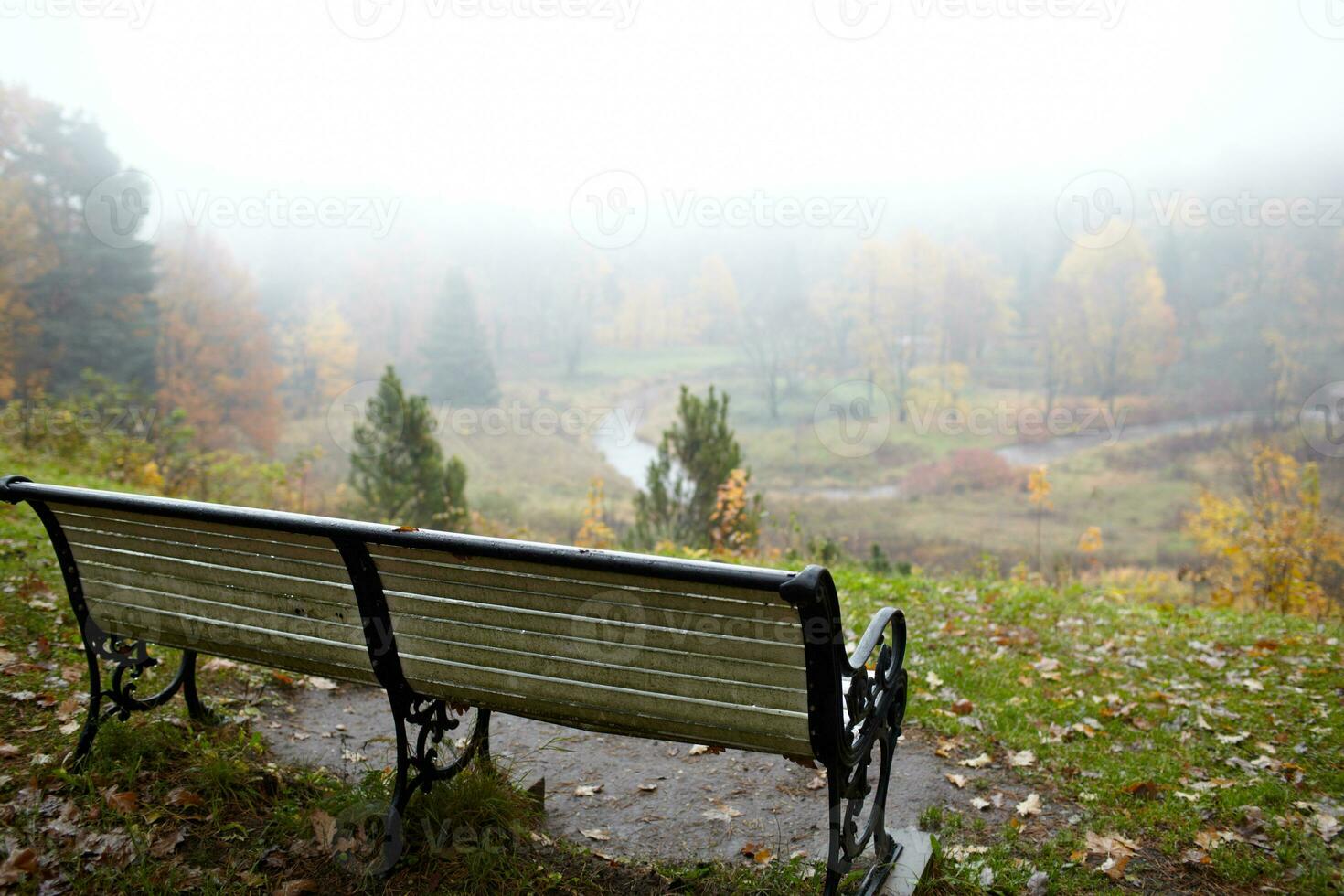 banc à le colline. photo