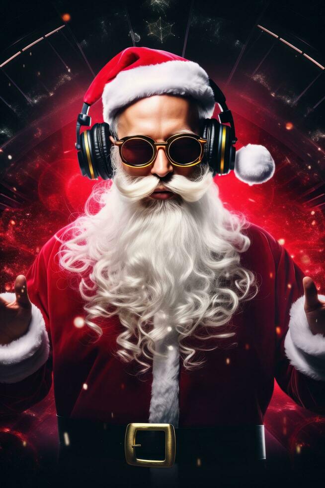 dj Père Noël claus affiche photo