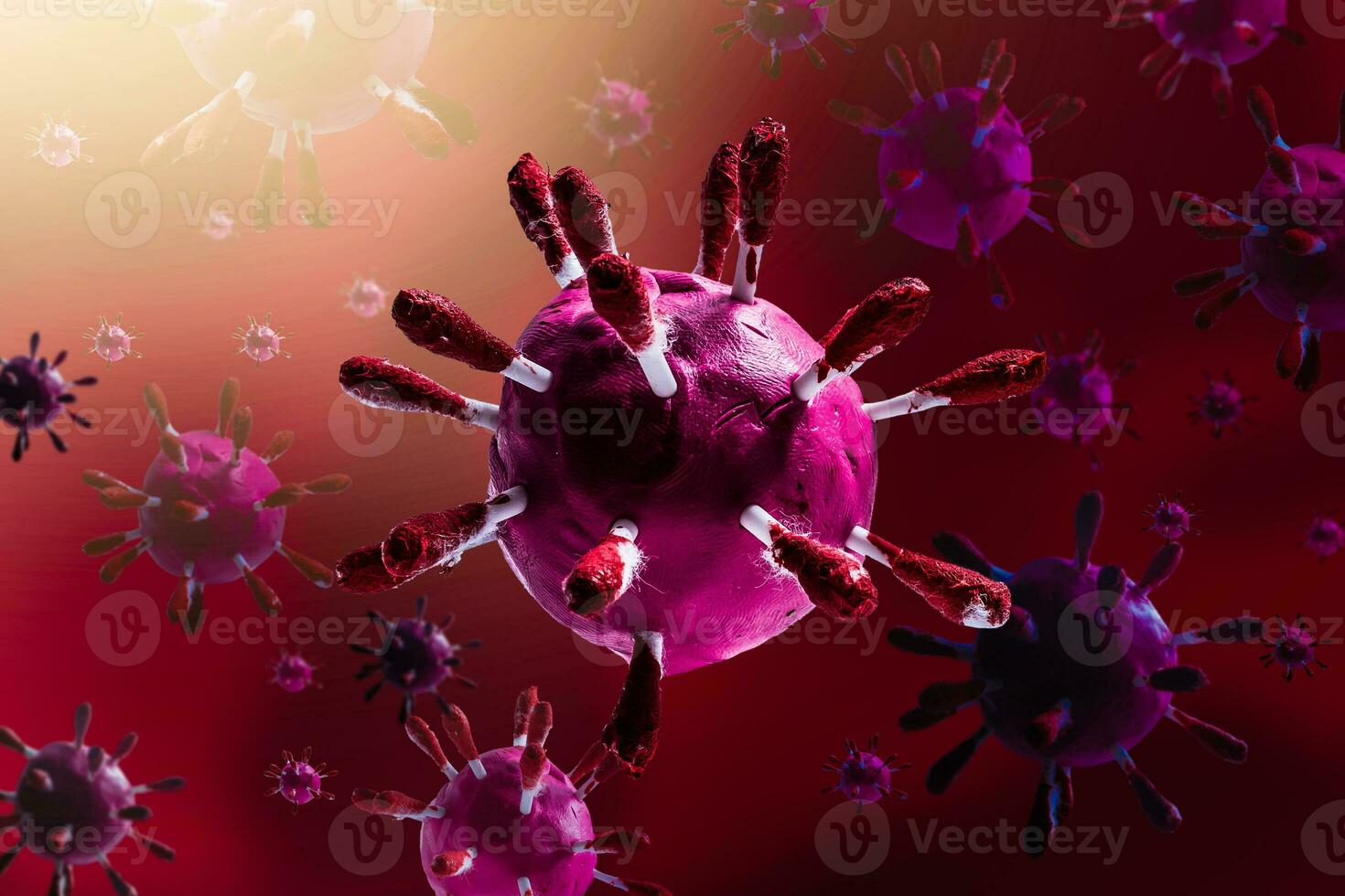 virus cellules abstrait 3d illustration photo