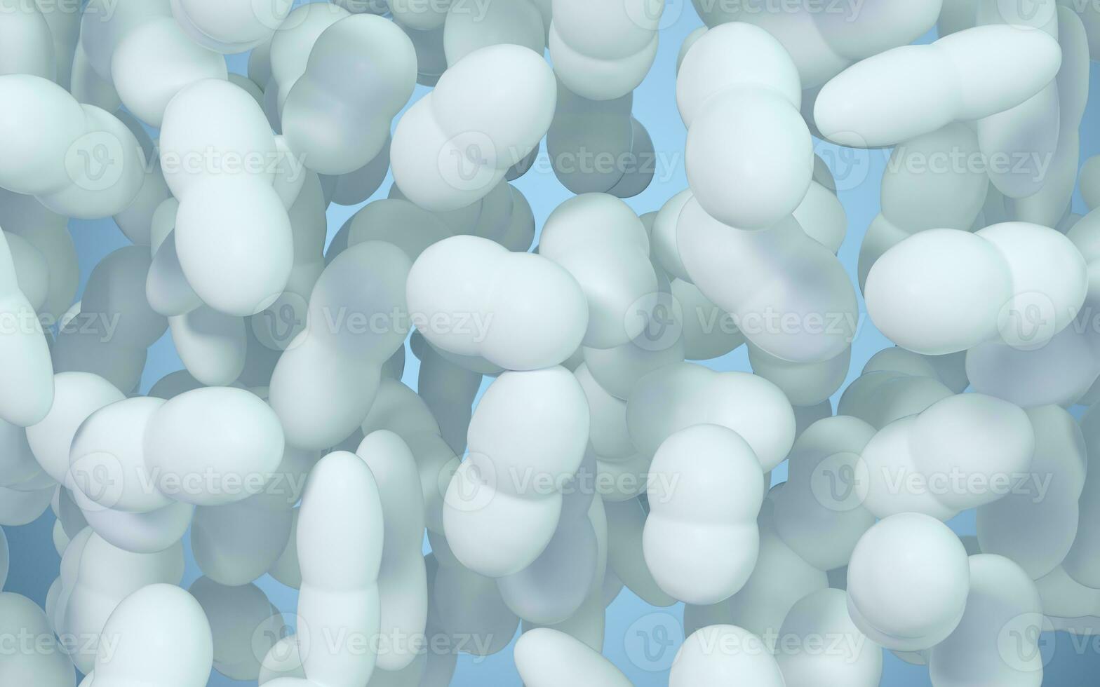 grand groupes de germes avec blanc arrière-plan, 3d le rendu. photo