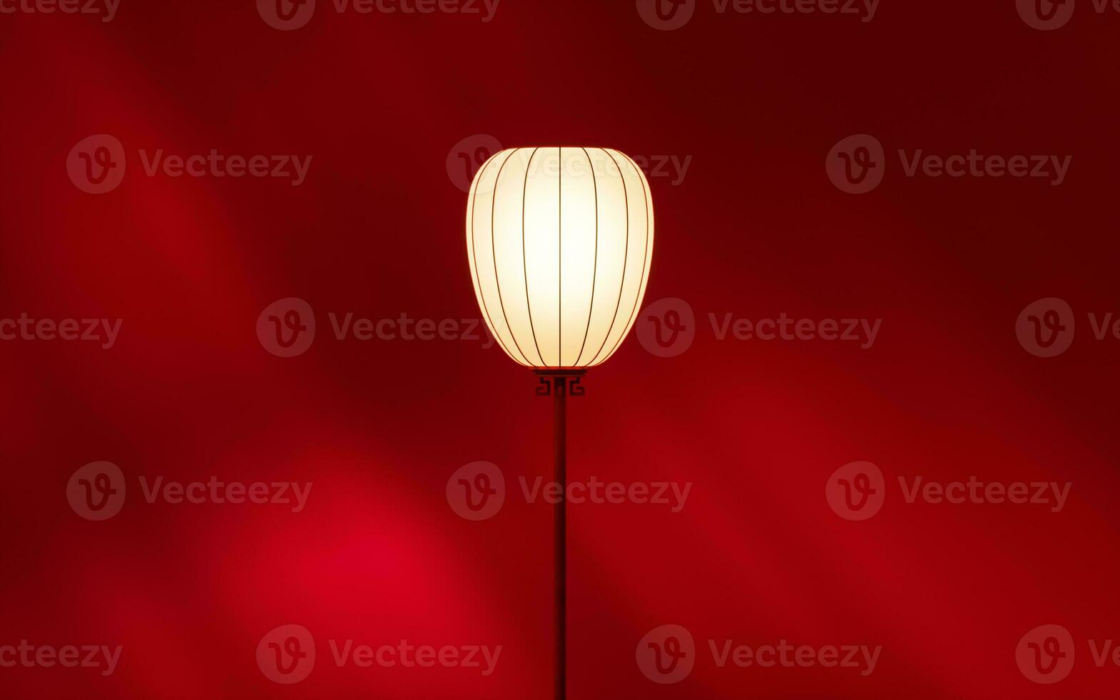 une lampe avec rouge arrière-plan, 3d le rendu. photo