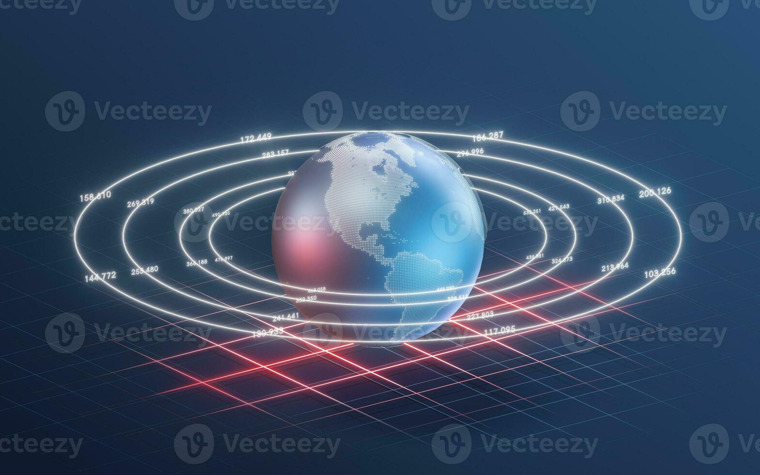 gros Les données et le Terre, information La technologie concept, 3d le rendu. photo