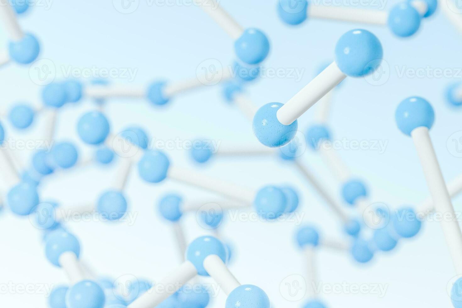 connecté sphères avec bleu arrière-plan, 3d le rendu. photo