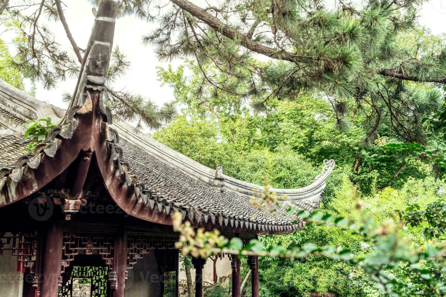 le l'automne dans le traditionnel parc dans Chine photo