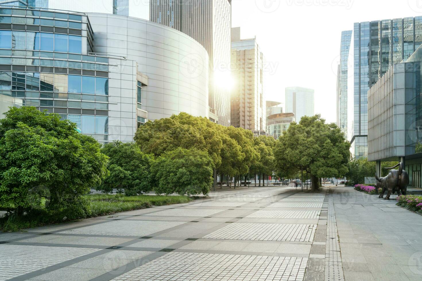 le paysage dans le centre de ville, moderne commercial Contexte. photo