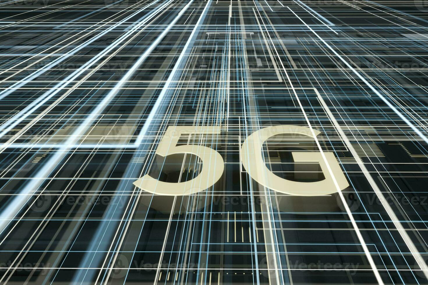 3d le rendu, 5g Police de caractère et circuit Contexte photo