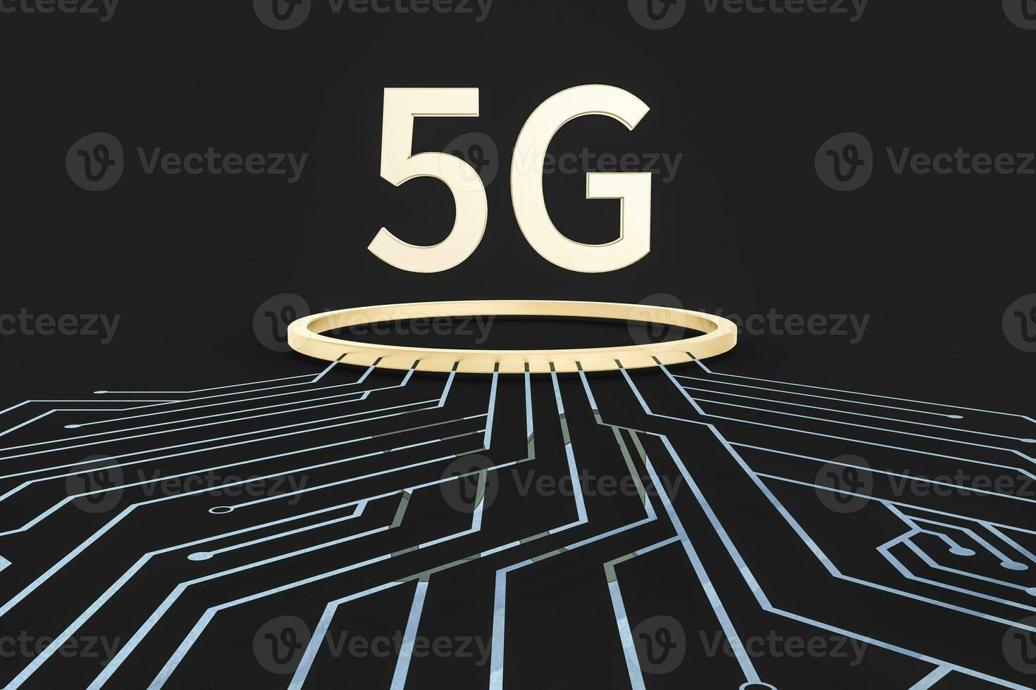 3d le rendu, 5g Police de caractère et circuit Contexte photo