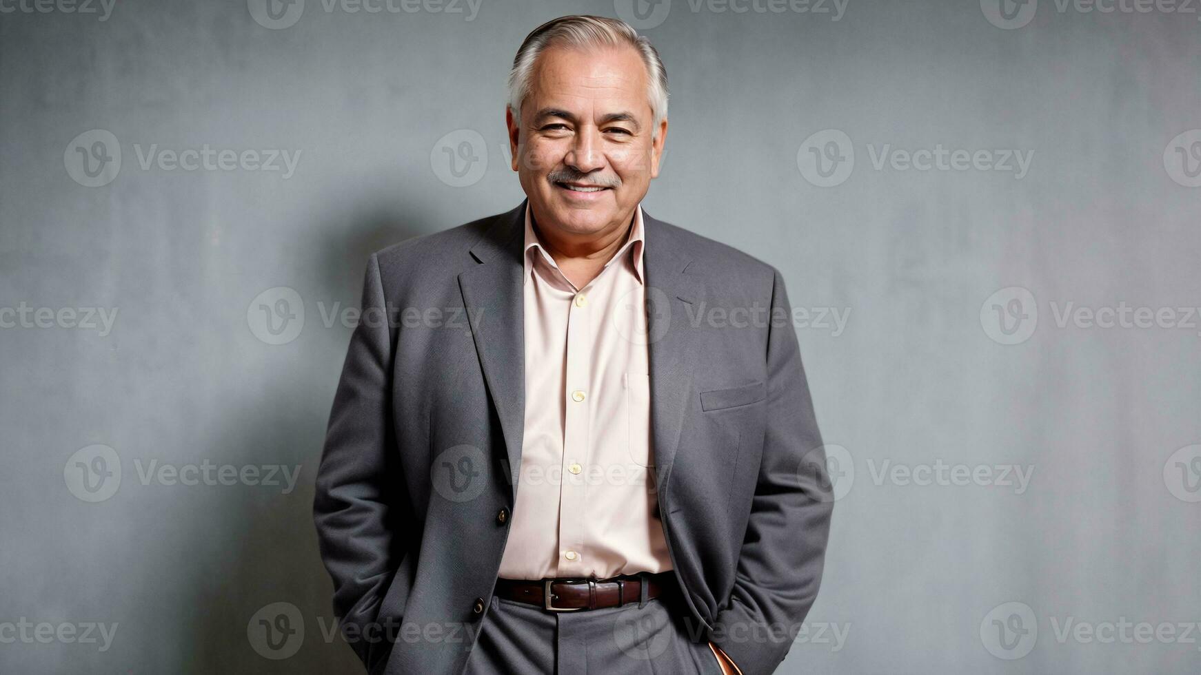 portrait de une souriant homme d'affaire .génératif ai photo