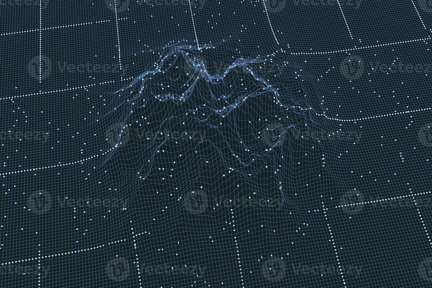 3d le rendu, courbe lignes avec foncé Contexte photo